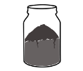 glass jar 2/3 full