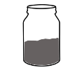 glass jar half full