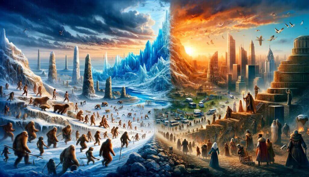 The Epic Journey of Humanity: From Ancient Glaciers to Modern Civilization