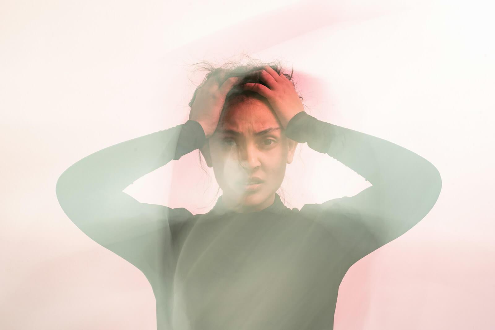 a person behaving under anxiety